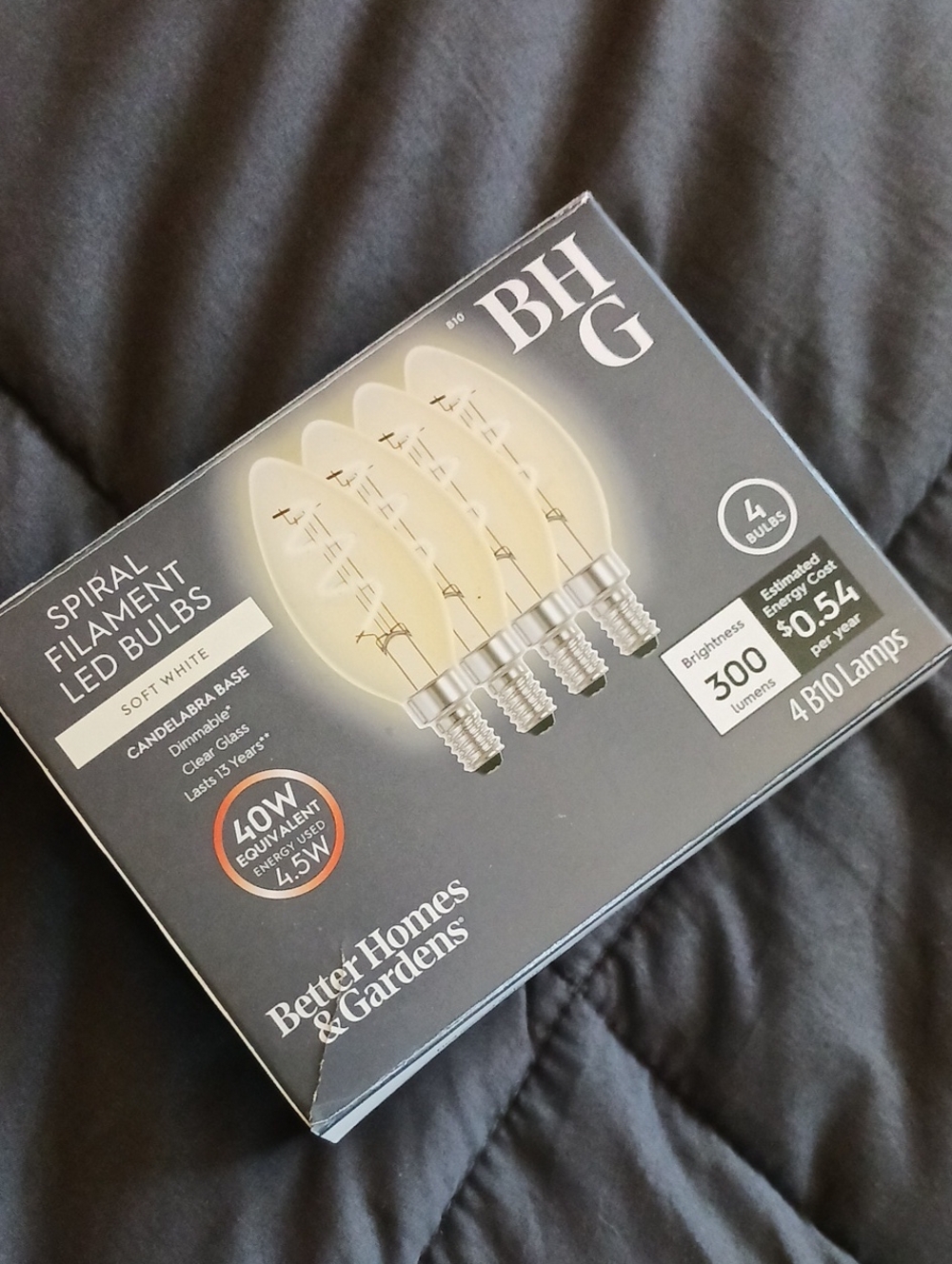 Better Homes & Gardens Spiral Filament LED Bulbs - Soft White (4-Pack)